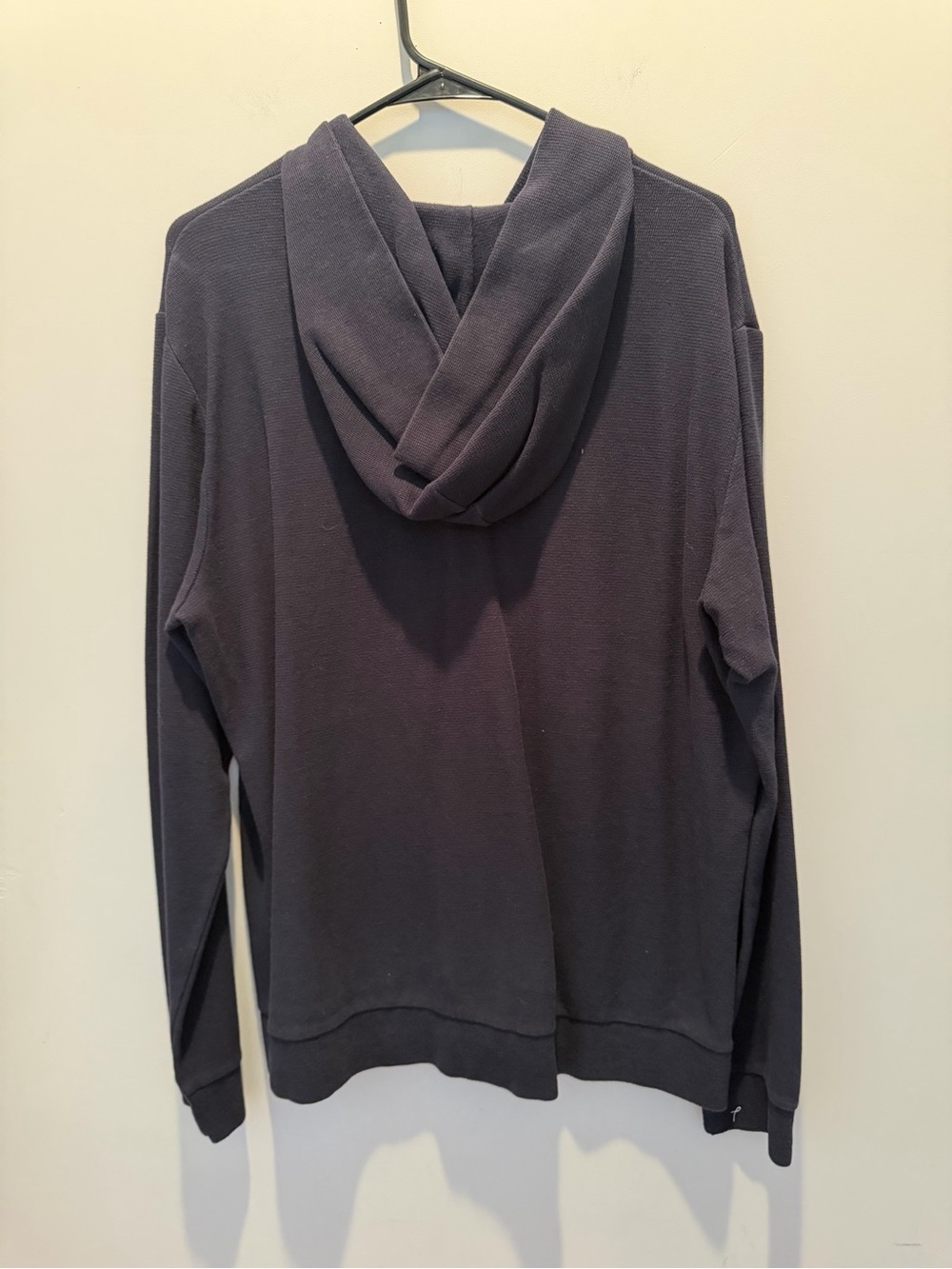 Theory Navy Full-Zip Hooded Sweater - Picture 4 of 5
